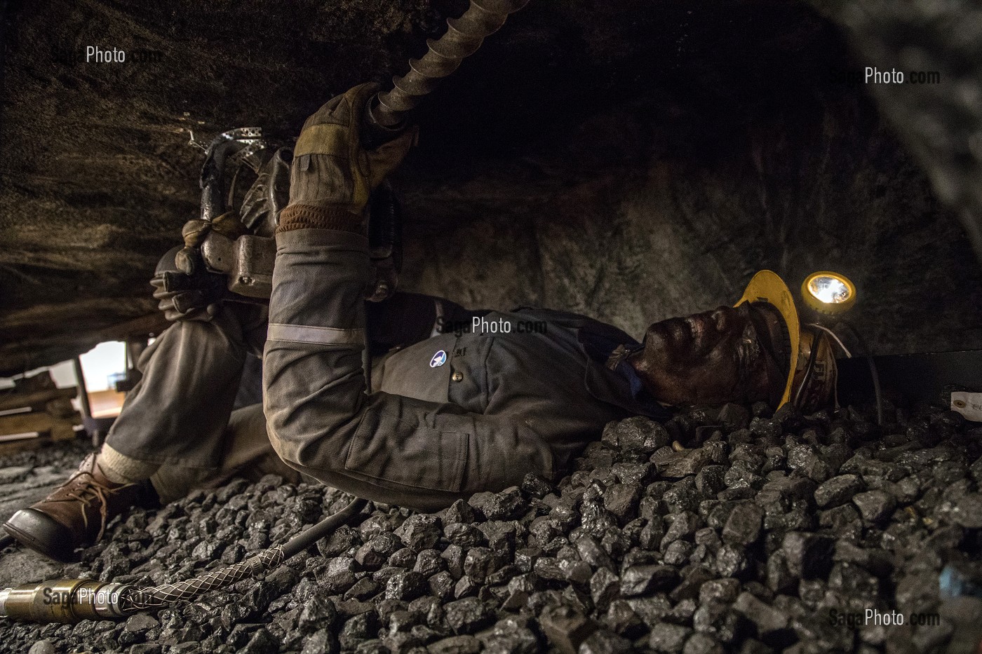 RECONSTITUTION DE LA VIE DU MINEUR DANS UNE MINE DE CHARBON, MUSEE DU SVALBARD, VILLE DE LONGYEARBYEN, LA PLUS SEPTENTRIONALE DE LA TERRE, SPITZBERG, SVALBARD, OCEAN ARCTIQUE, NORVEGE 