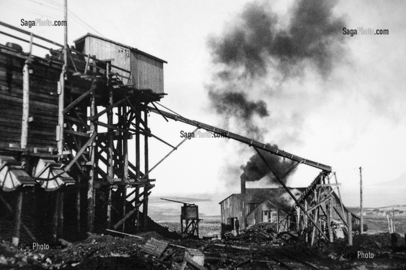 MINE EN EXPLOITATION AVANT LES ANNEES 50, MUSEE DU SVALBARD, VILLE DE LONGYEARBYEN, LA PLUS SEPTENTRIONALE DE LA TERRE, SPITZBERG, SVALBARD, OCEAN ARCTIQUE, NORVEGE 