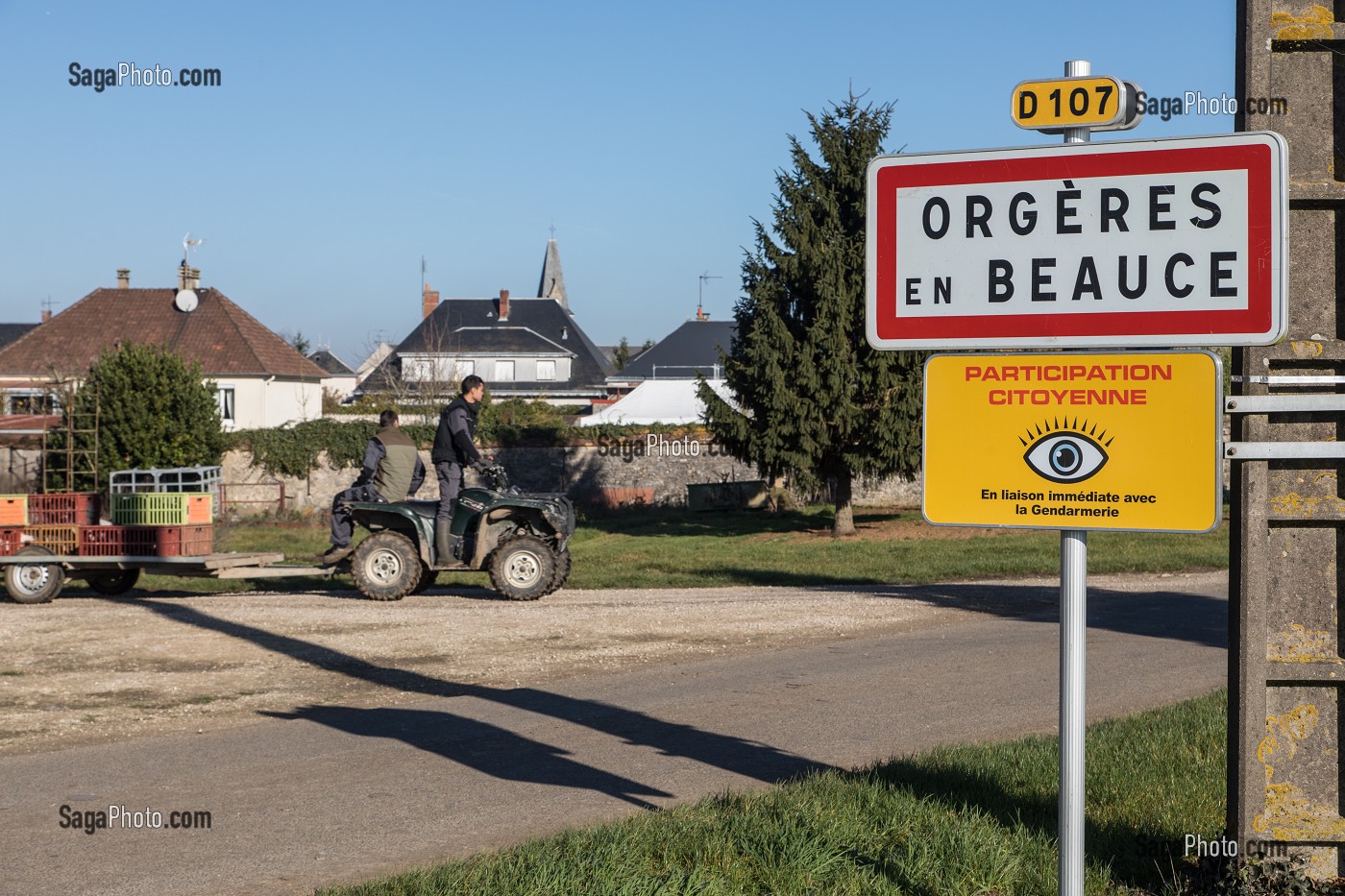 PARTICIPATION CITOYENNE EN LIAISON IMMEDIATE AVEC LA GENDARMERIE, VILLAGE D'ORGERES-EN-BEAUCE (28), FRANCE 
