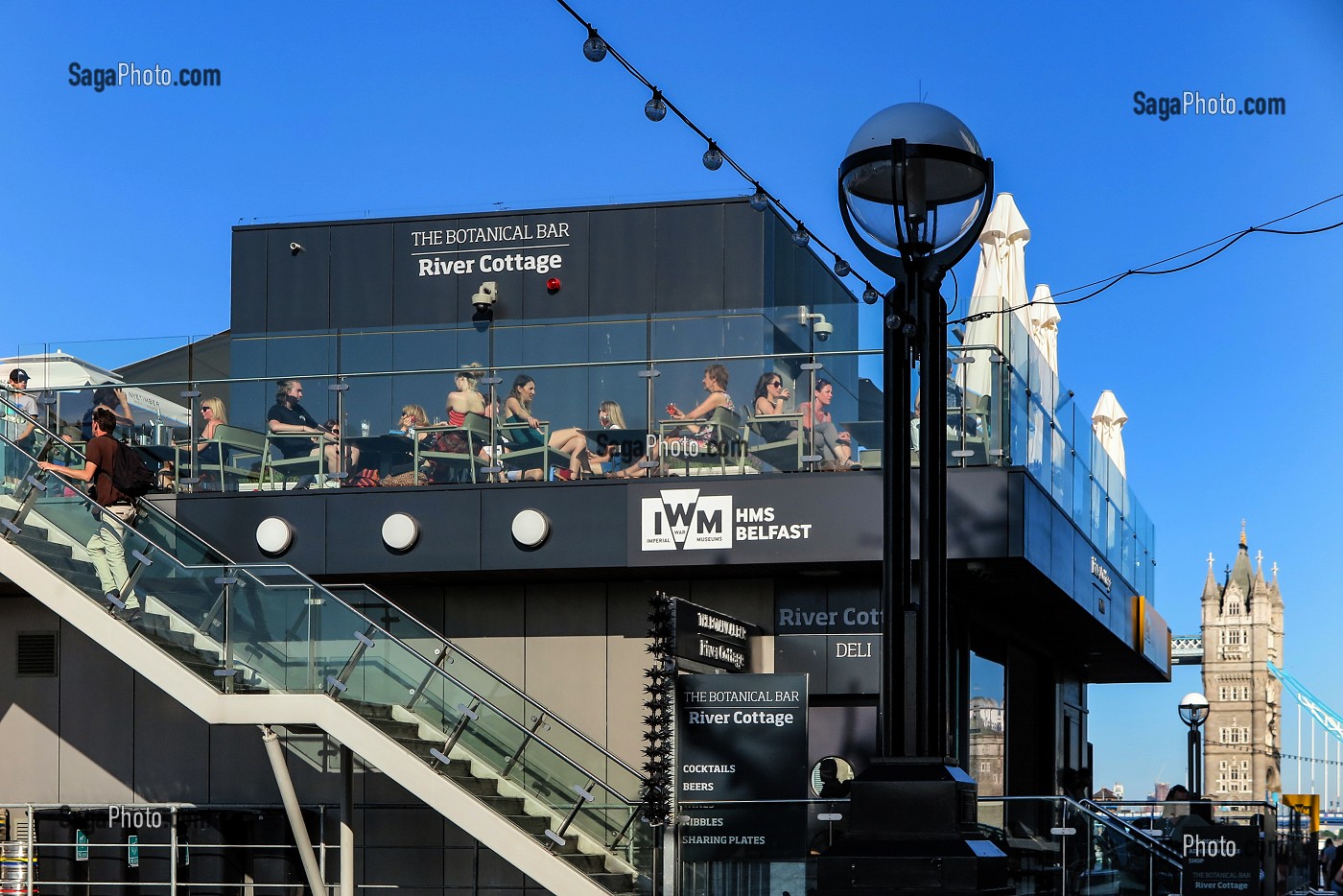 TERRASSE DU CAFE THE BOTANICAL BAR, RIVER COTTAGE, LONDRES, GRANDE-BRETAGNE, EUROPE 