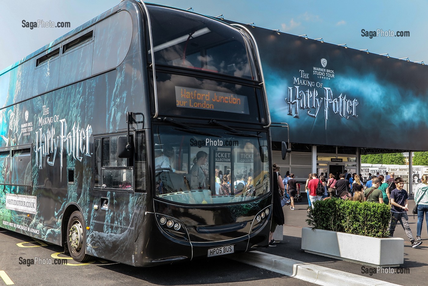 BUS DU STUDIO TOUR LONDON, THE MAKING OF HARRY POTTER, WARNER BROS, LEAVESDEN, ROYAUME UNI 