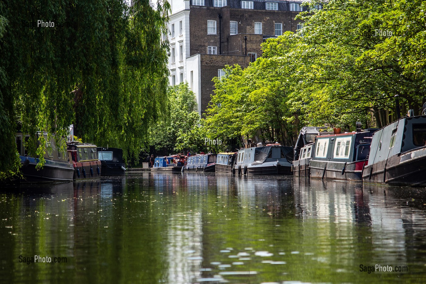 PENICHES D'HABITATION, REGENT'S CANAL, LONDRES, GRANDE-BRETAGNE, EUROPE 