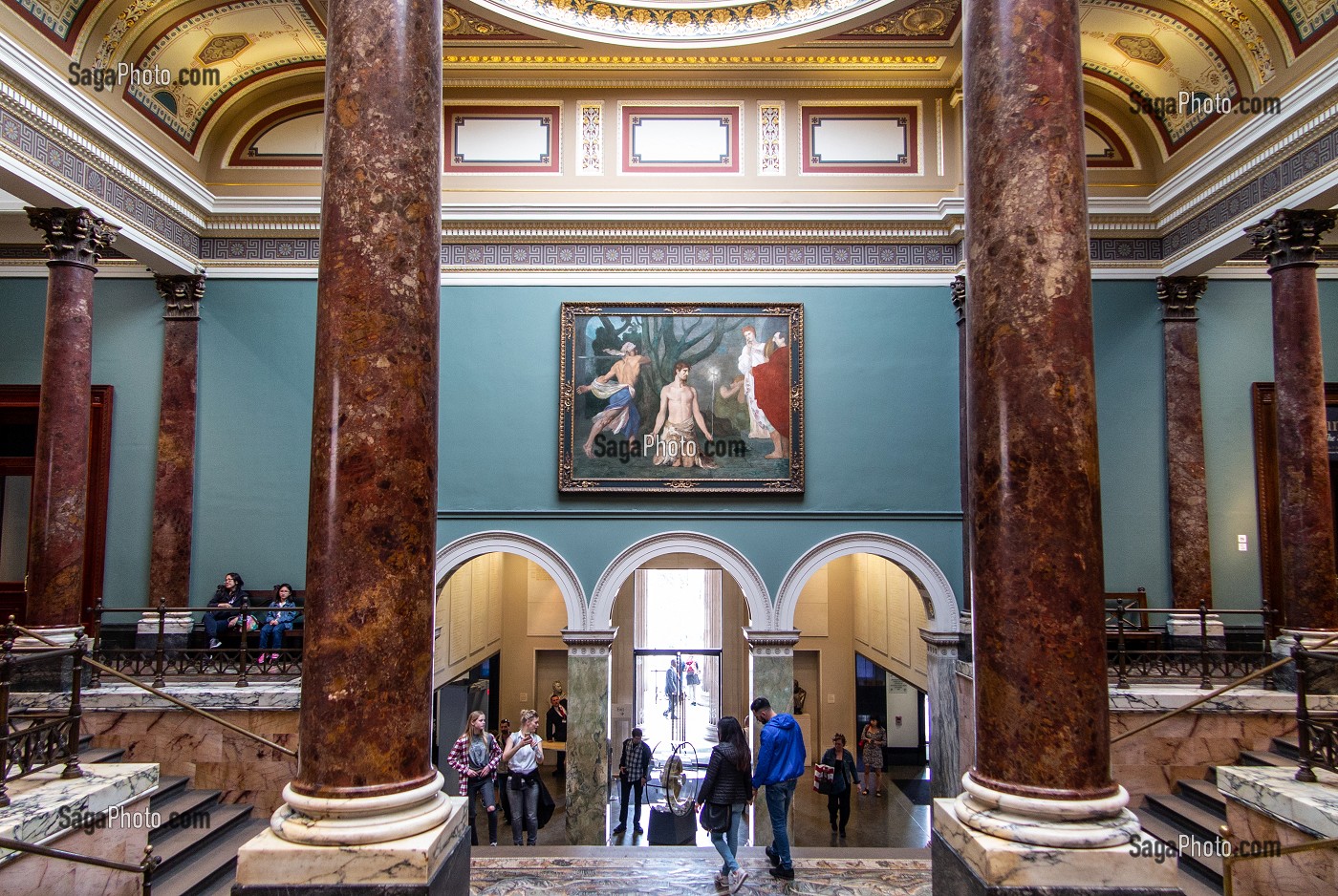 INTERIEUR DE LA NATIONAL GALLERY, LONDRES, GRANDE-BRETAGNE, EUROPE 