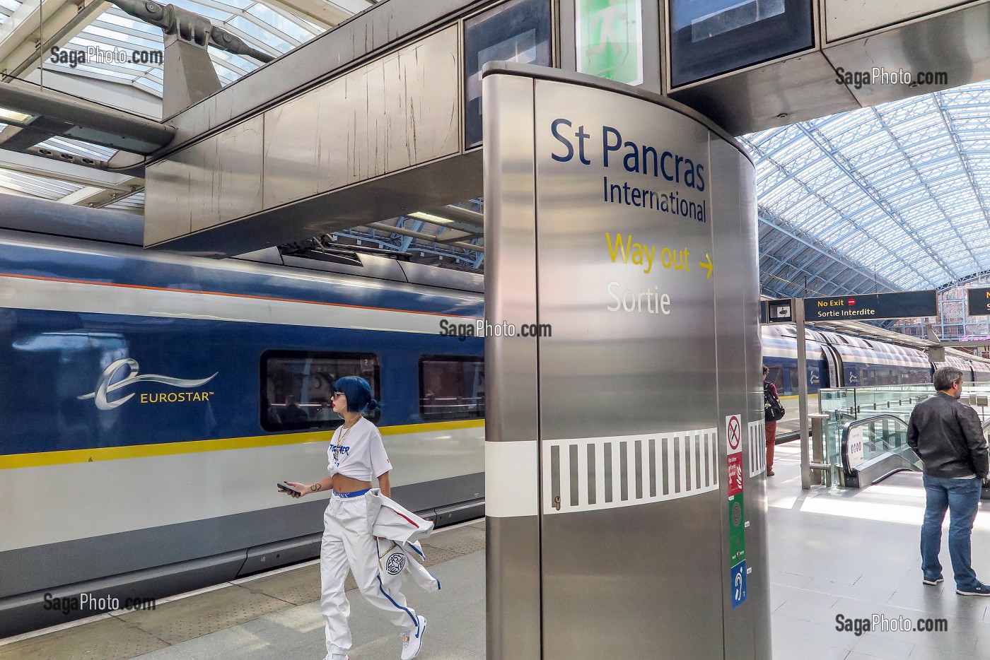 TRAIN EUROSTAR, GARE DE SAINT-PANCRAS, LONDRES, GRANDE-BRETAGNE, EUROPE 