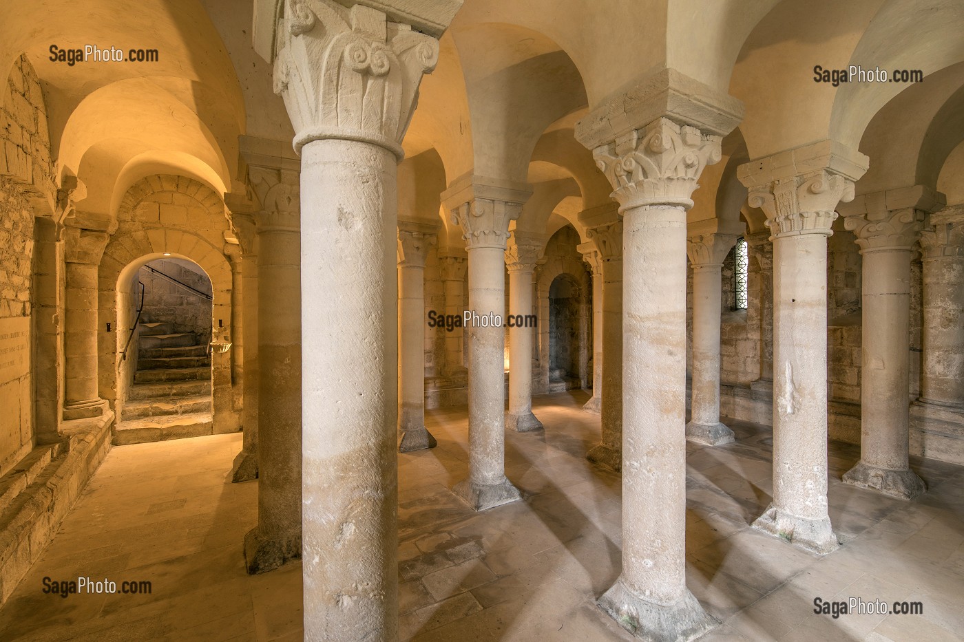 CRYPTE, ABBAYE AUX DAMES FONDEE AU XI EME SIECLE PAR LA REINE MATHILDE DE FLANDRE EPOUSE DE GUILLAUME LE CONQUERANT, CAEN (14), FRANCE 