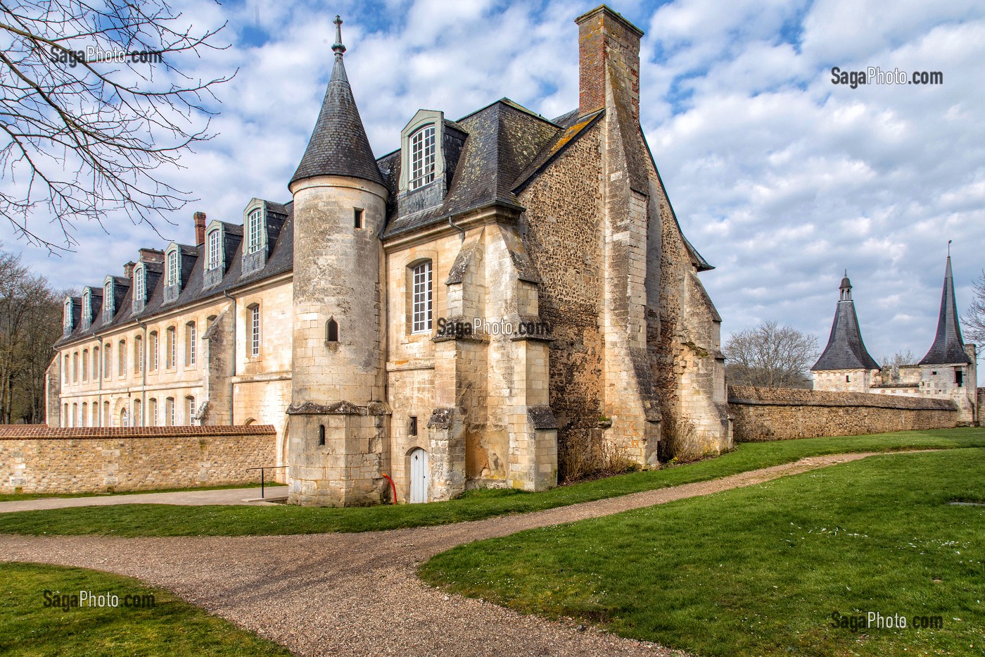 LOGIS DE L'ABBE COMMENDATAIRE DU XVIII EME SIECLE, ABBAYE NOTRE-DAME DU BEC CONSTRUITE AU XI EME SIECLE, LE BEC-HELLOUIN (27), FRANCE 