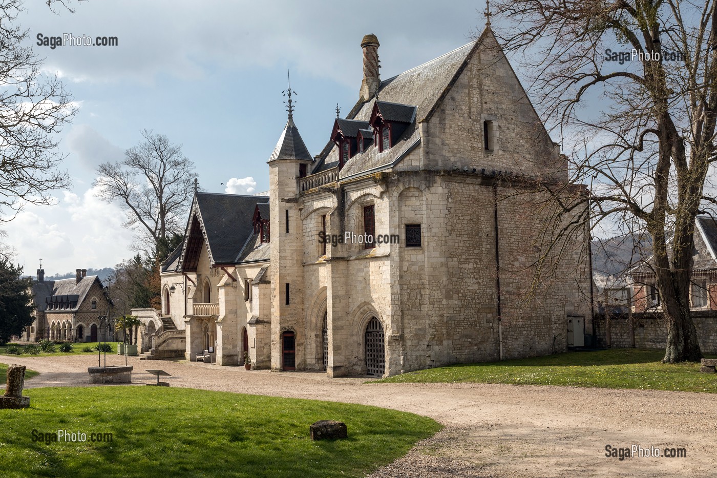 LA PORTERIE, ABBAYE DE JUMIEGES, ANCIEN MONASTERE BENEDICTIN FONDE AU VII EME SIECLE ET RECONSTRUIT ENTRE LE IX EME ET LE XVII EME SIECLE, (76), FRANCE 