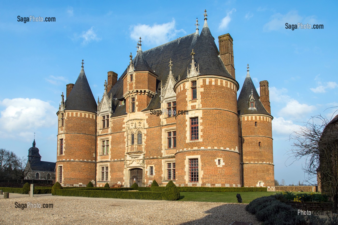 CHATEAU DE MARTAINVILLE DU XV EME SIECLE, MARTAINVILLE-EPREVILLE (76), FRANCE 