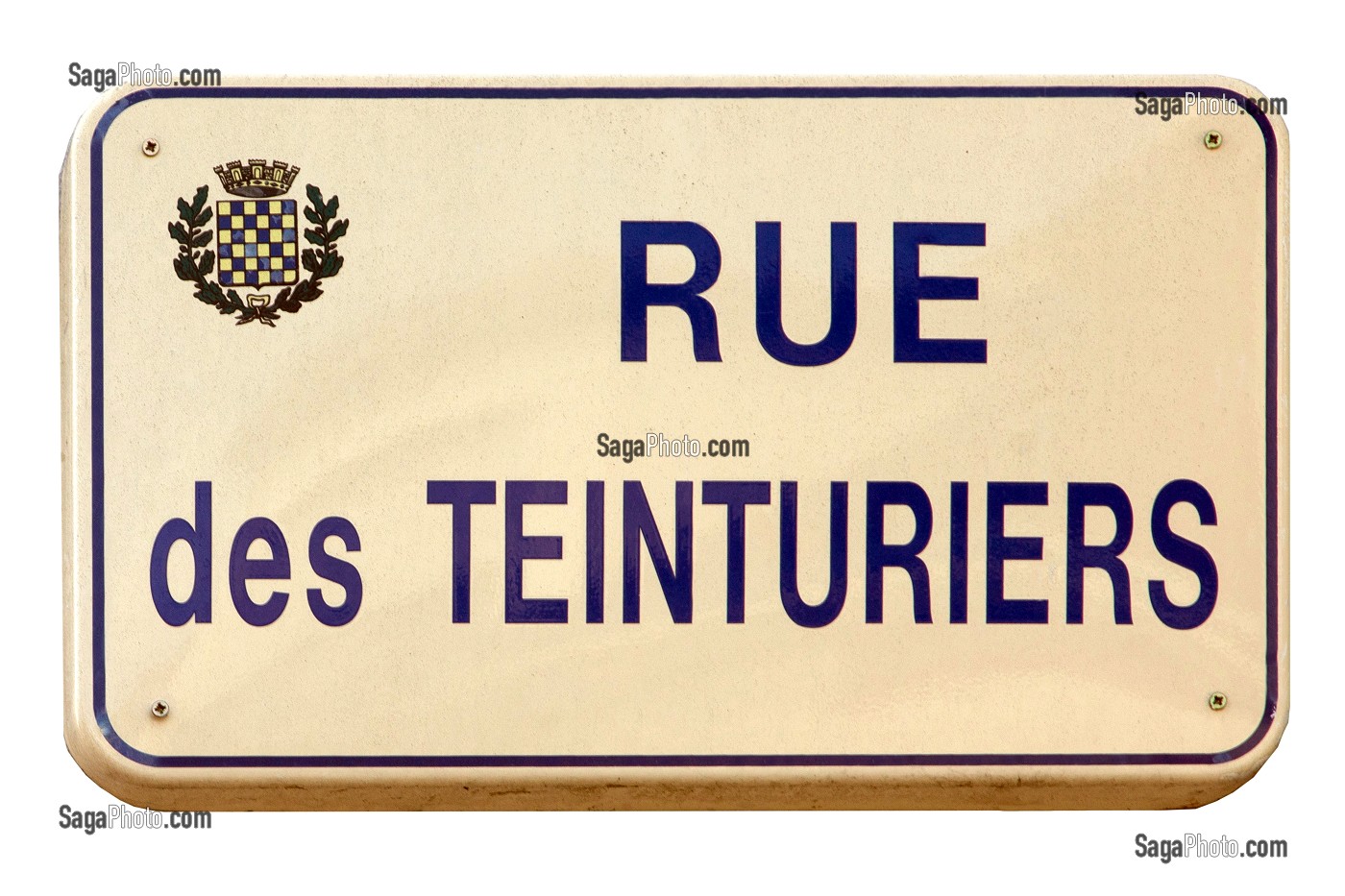 PLAQUE DE LA RUE DES TEINTURIERS, VILLE DE DREUX, EURE-ET-LOIR (28), FRANCE 