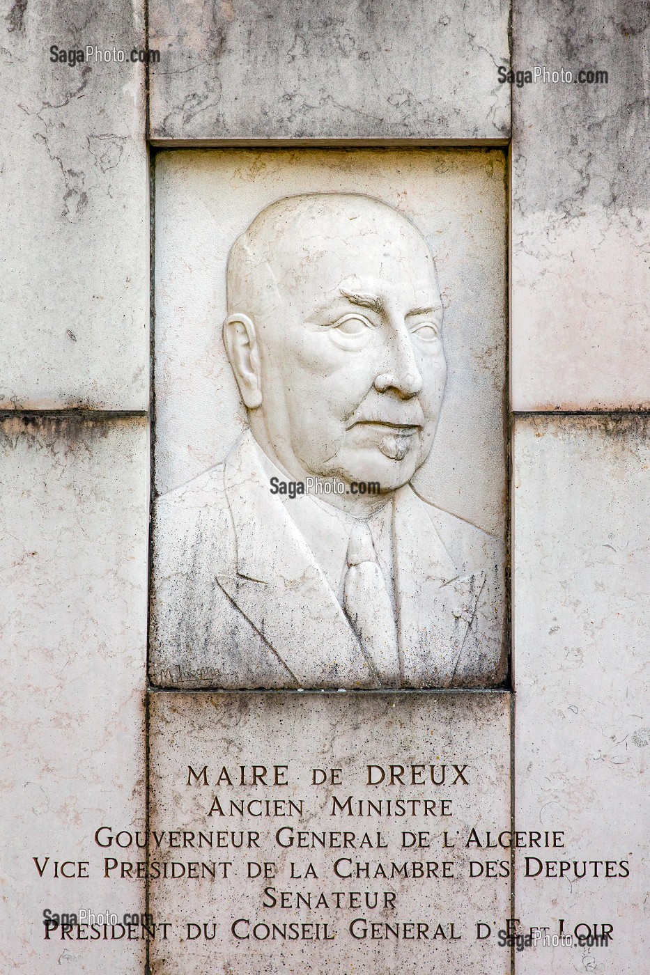 PORTRAIT DE MAURICE VIOLLETTE, SQUARE DE LA REPUBLIQUE, VILLE DE DREUX, EURE-ET-LOIR (28), FRANCE 