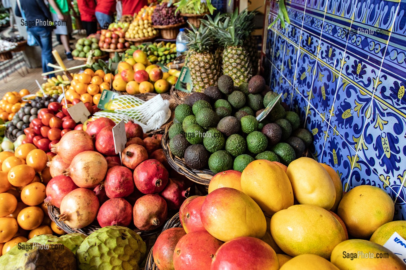 MARCHE AUX LEGUMES, MERCADO LAVRADORES, FUNCHAL, ILE DE MADERE, PORTUGAL 