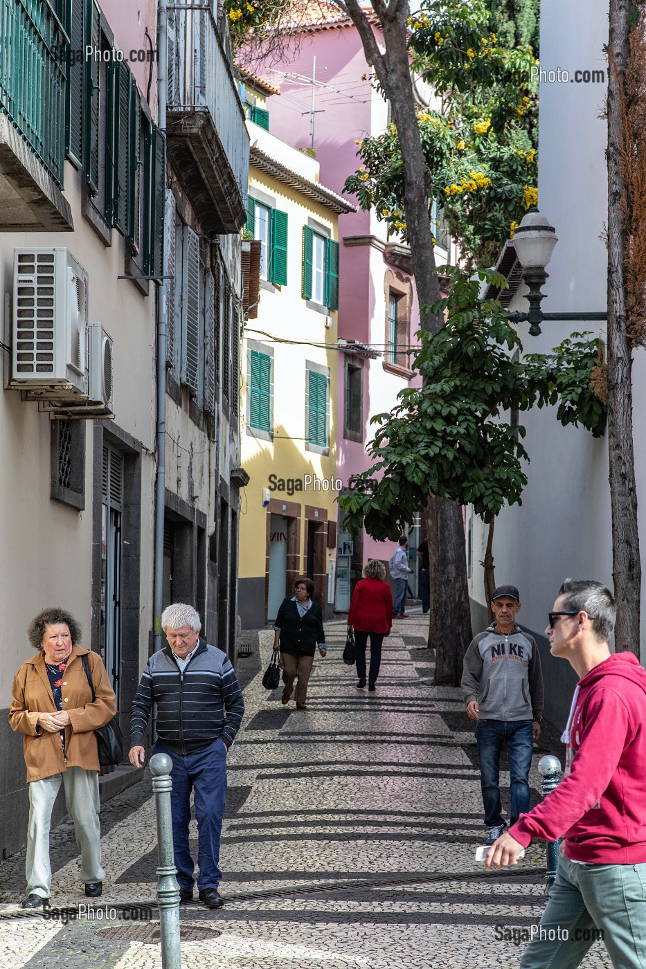 PETITE RUELLE, RUA DA CONCEICAO, SCENE DE RUE, FUNCHAL, ILE DE MADERE, PORTUGAL 
