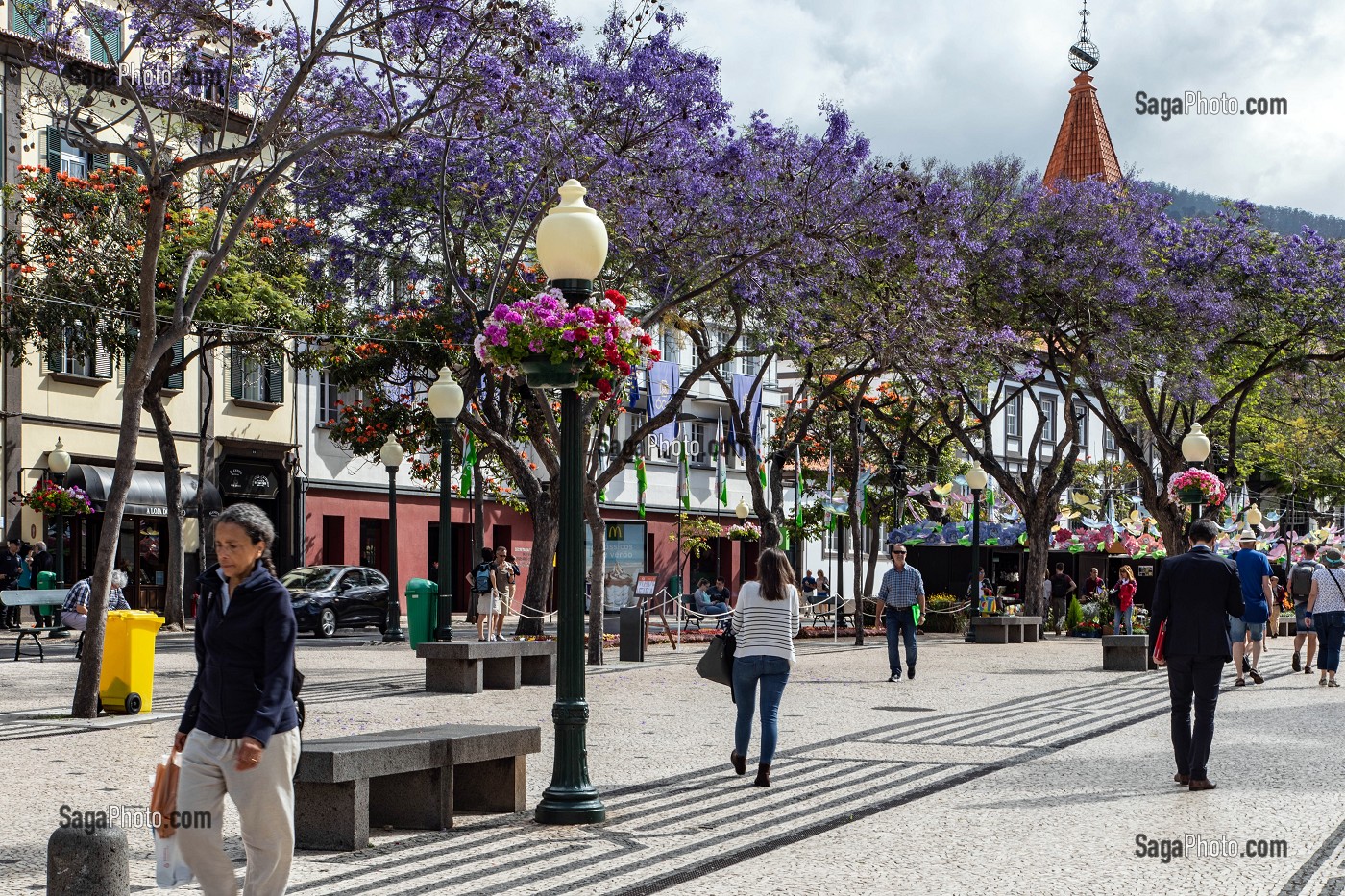 AV ARRIAGA, SCENE DE RUE, FUNCHAL, ILE DE MADERE, PORTUGAL 