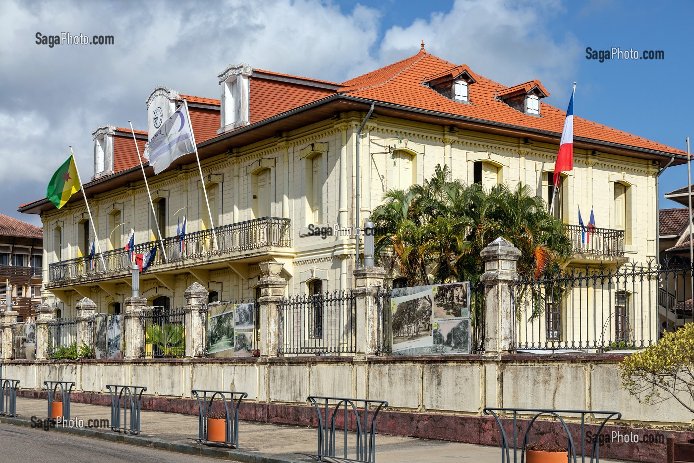 MAIRIE DE CAYENNE, GUYANE FRANCAISE, DEPARTEMENT-REGION D'OUTRE-MER, AMERIQUE DU SUD, FRANCE 