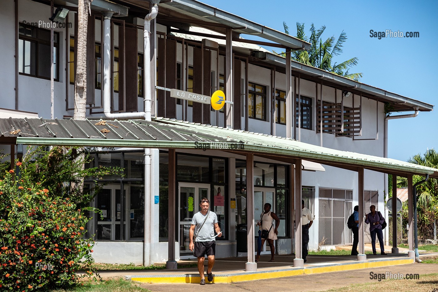 LA POSTE CENTRALE DE CAYENNE, GUYANE FRANCAISE, DEPARTEMENT-REGION D'OUTRE-MER, AMERIQUE DU SUD, FRANCE 