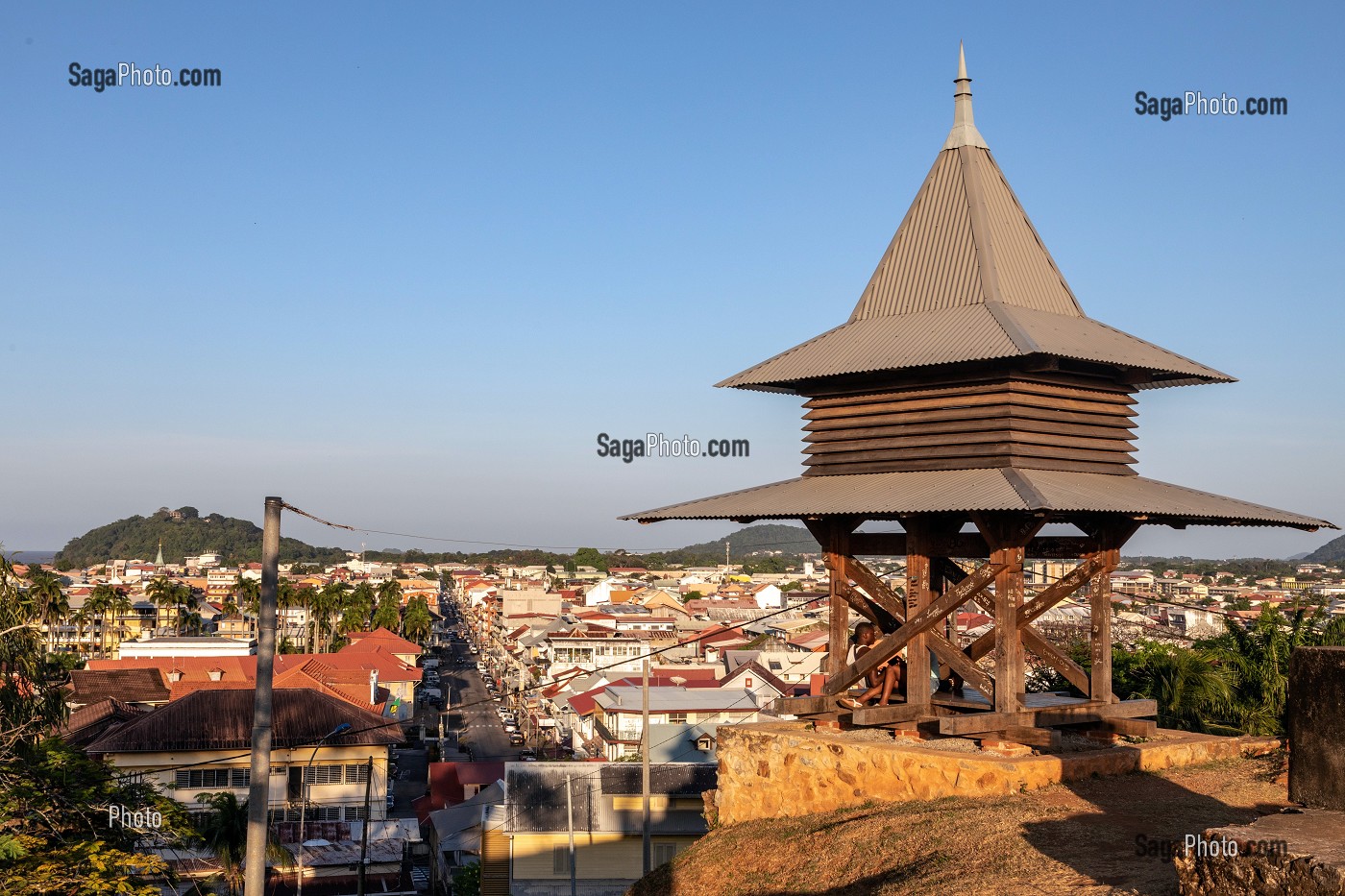 FORT CEPEROU SUR LES HAUTEURS DE LA VILLE DE CAYENNE, GUYANE FRANCAISE, DEPARTEMENT-REGION D'OUTRE-MER, AMERIQUE DU SUD, FRANCE 