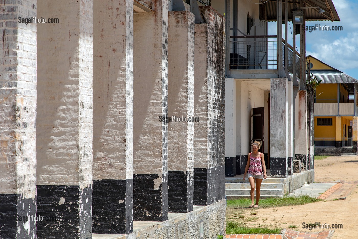 BARAQUEMENT DU CAMP DE LA TRANSPORTATION, SAINT-LAURENT DU MARONI, GUYANE FRANCAISE, DEPARTEMENT-REGION D'OUTRE-MER, AMERIQUE DU SUD, FRANCE 