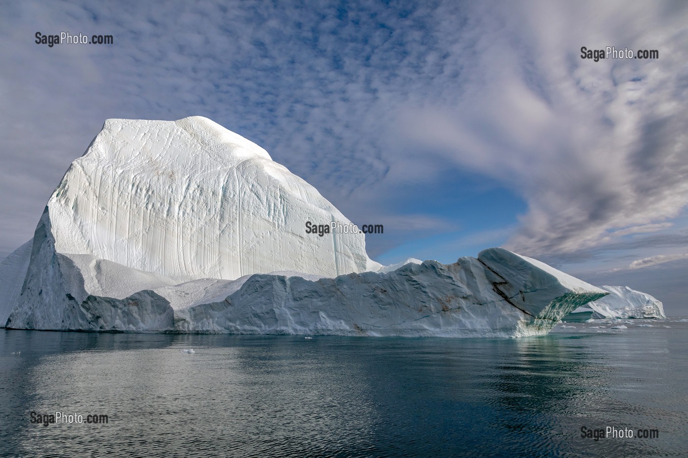 ICEBERGS DU FJORD DE GLACE DE SERMERMIUT, ILULISSAT GROENLAND, DANEMARK 