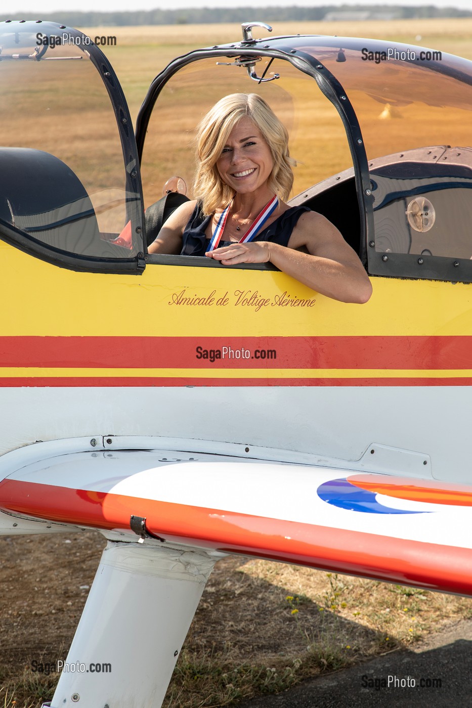 PORTRAIT DE SALOME GILLES, CHAMPIONNE DE FRANCE DE VOLTIGE AERIENNE 2017, DREUX (28), FRANCE 