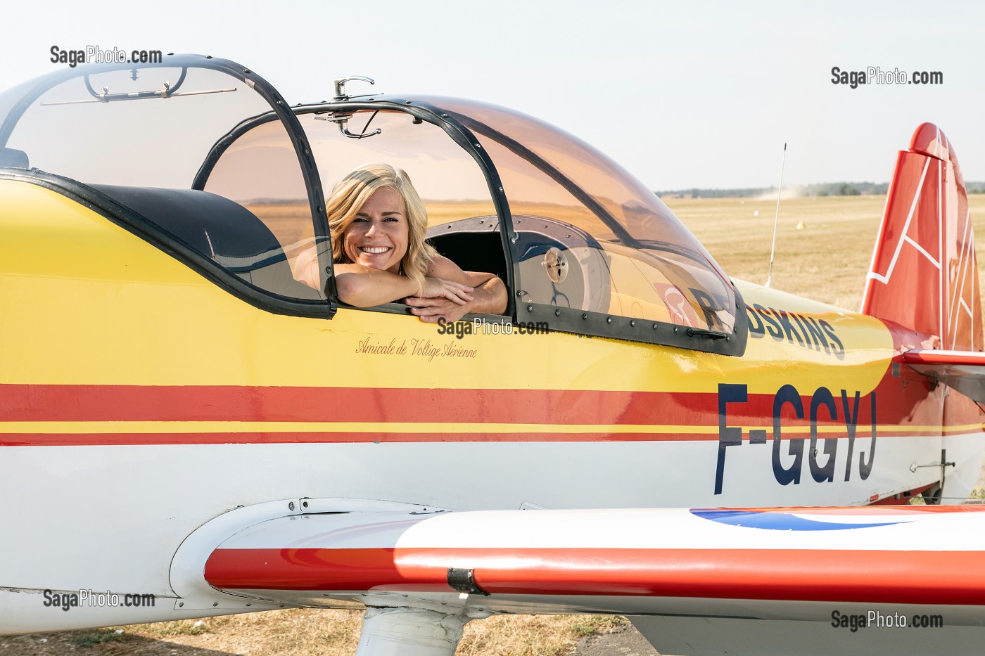 PORTRAIT DE SALOME GILLES, CHAMPIONNE DE FRANCE DE VOLTIGE AERIENNE 2017, DREUX (28), FRANCE 