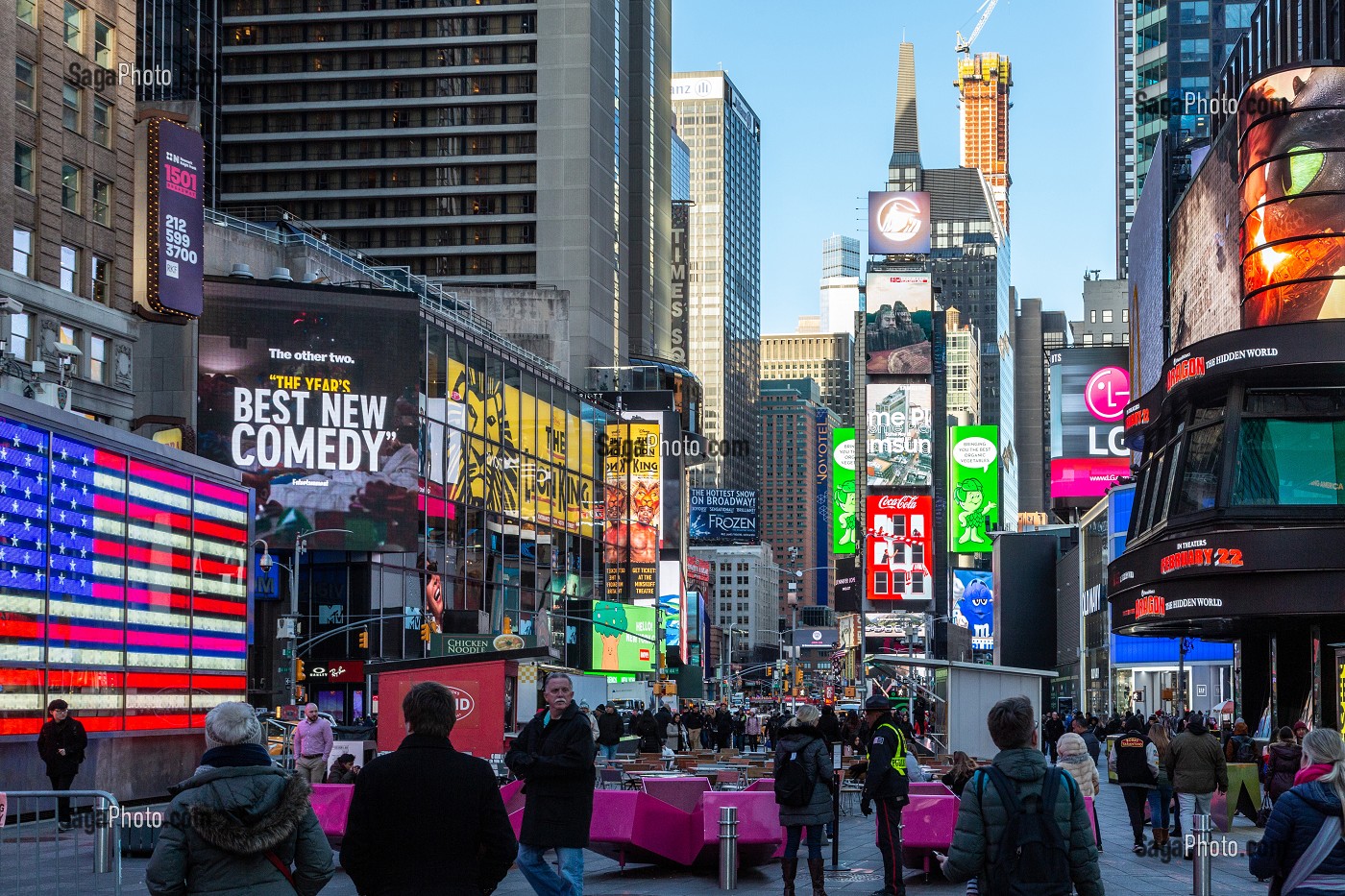 LES ECRANS GEANTS DE PUBLICITE, TIMES SQUARE, MANHATTAN, NEW-YORK, ETATS-UNIS, USA 