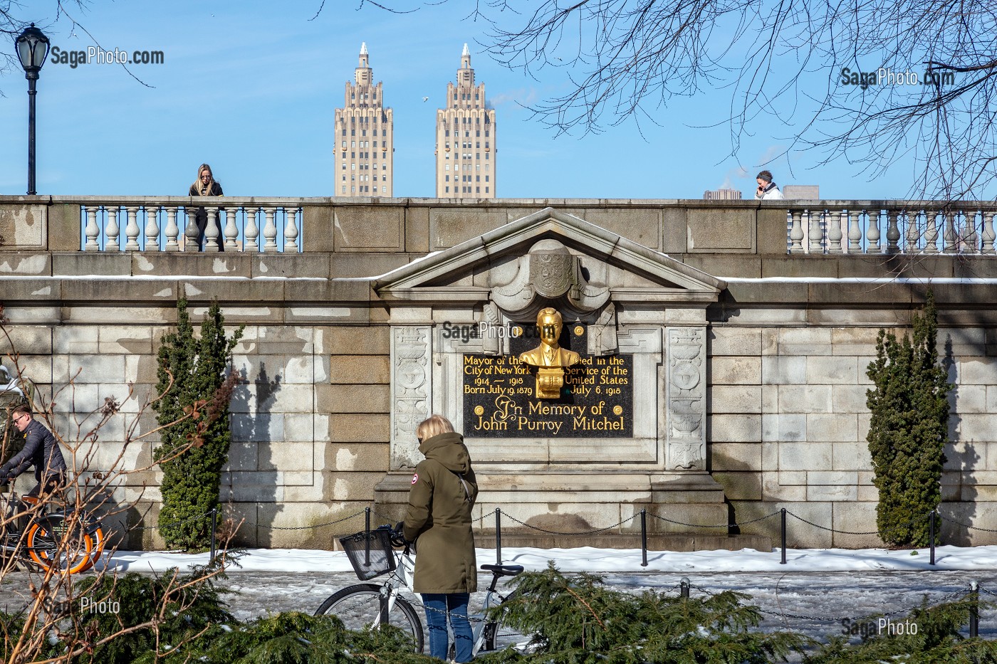 MEMORIAL DE JOHN PURROY MITCHEL (1879-1918), MAIRE DE LA VILLE DE 1914 À 1918, MANHATTAN, NEW-YORK, ETATS-UNIS, USA 