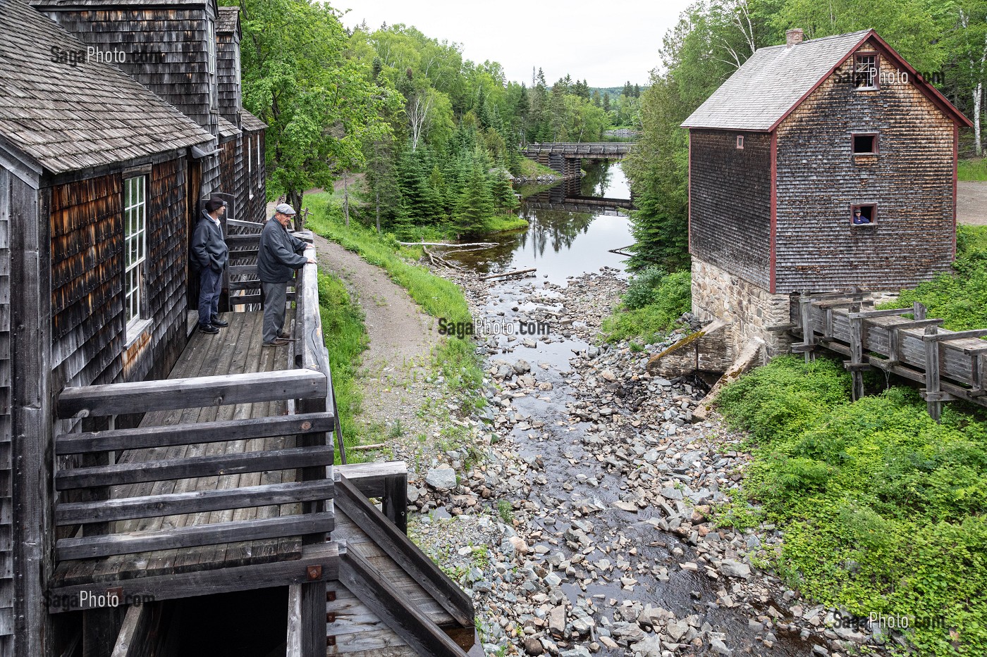 SCIERIE ET MOULIN A BLE EN BOIS, KINGS LANDING, VILLAGE HISTORIQUE ANGLOPHONE, PAROISSE DE PRINCE-WILLIAM, FREDERICTON, NOUVEAU-BRUNSWICK, CANADA, AMERIQUE DU NORD 