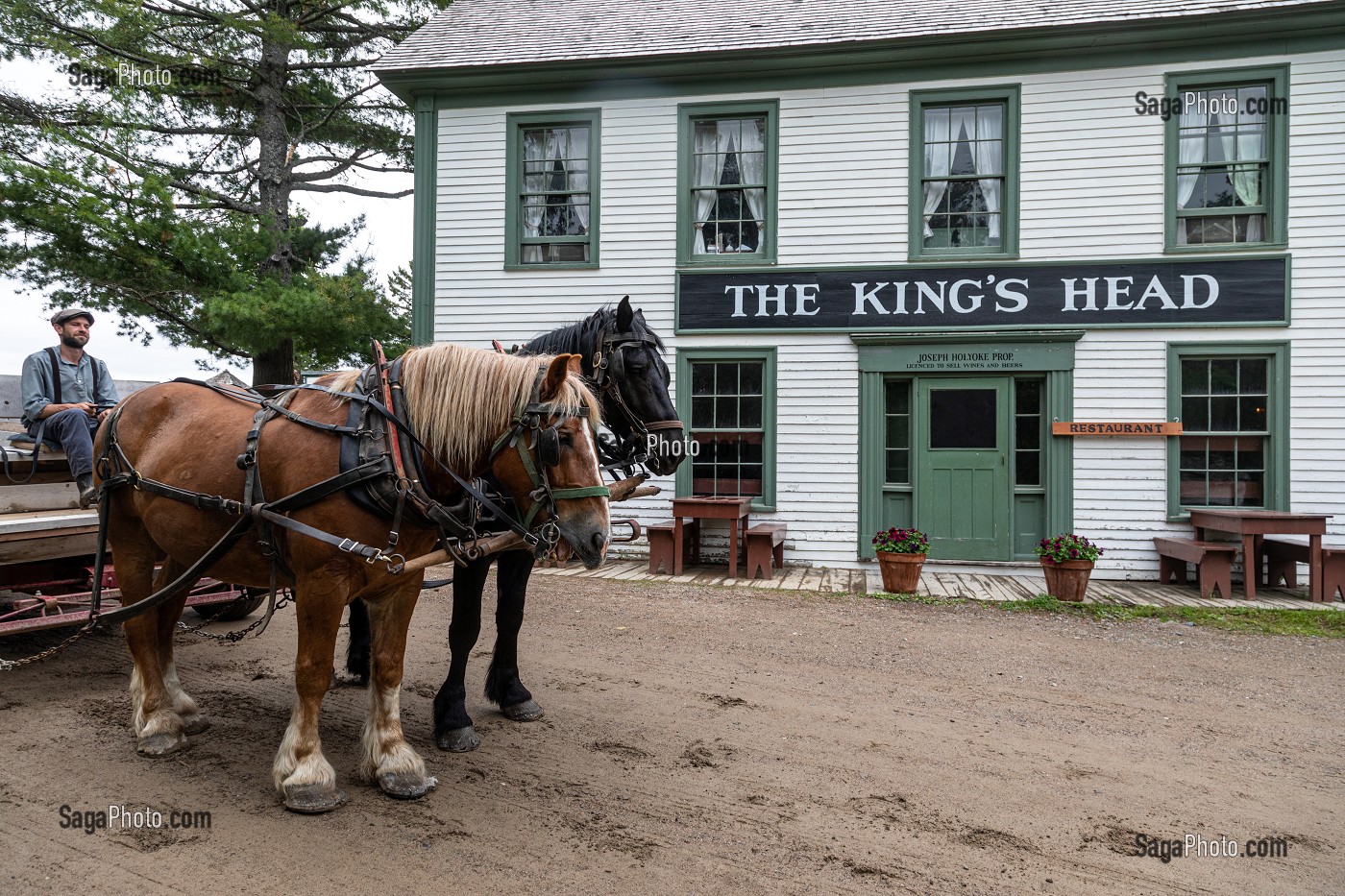 RESTAURANT DE L'AUBERGE THE KING'S HEAD, KINGS LANDING, VILLAGE HISTORIQUE ANGLOPHONE, PAROISSE DE PRINCE-WILLIAM, FREDERICTON, NOUVEAU-BRUNSWICK, CANADA, AMERIQUE DU NORD 