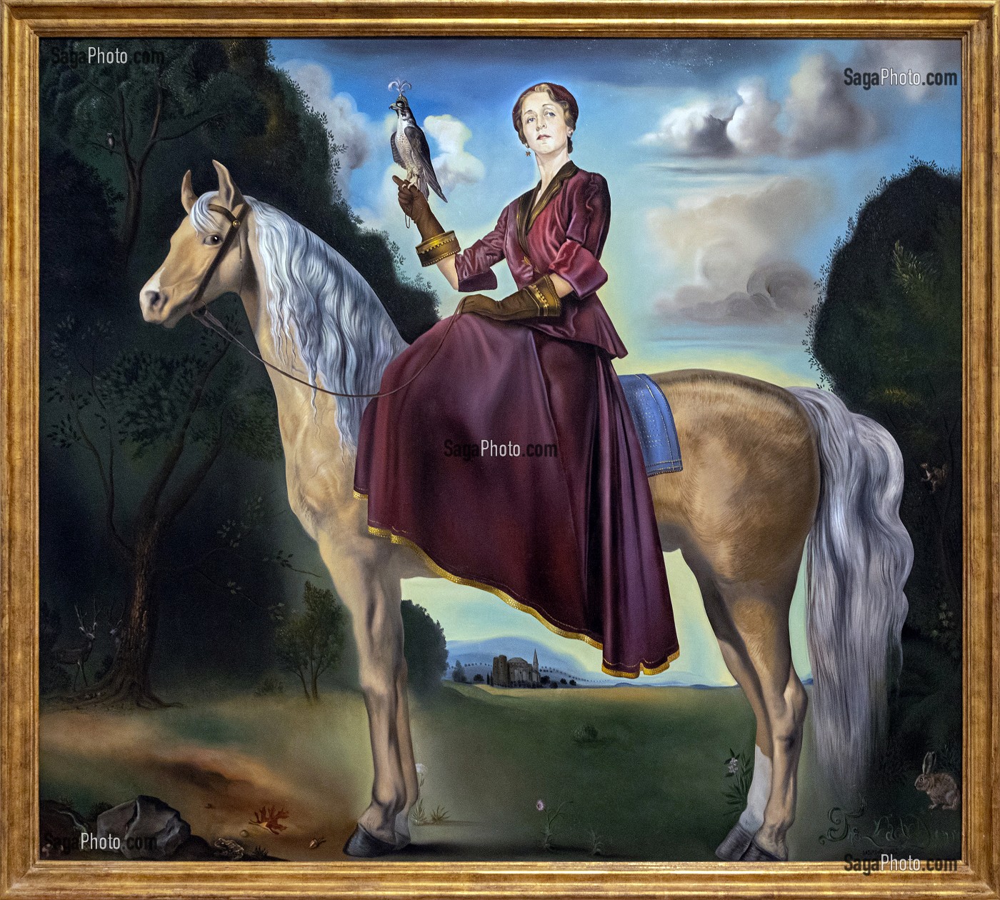 FANTAISIE EQUESTRE, PORTRAIT DE LADY DUNN, 1954, SALVADOR DALI, GALERIE D'ART BEAVERBROOK, FREDERICTON, NOUVEAU-BRUNSWICK, CANADA, AMERIQUE DU NORD 