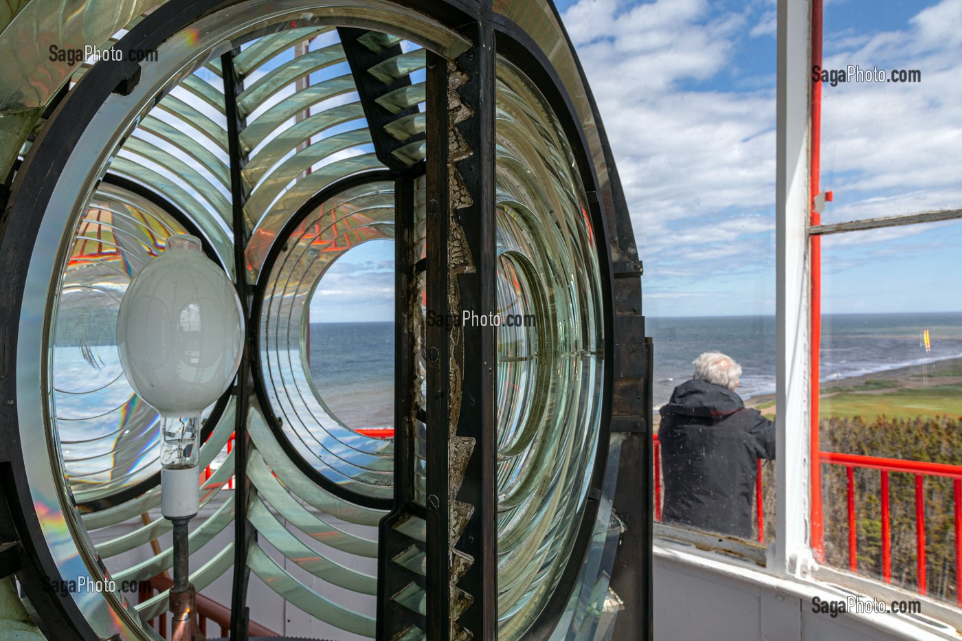 INTERIEUR DU PHARE DE MISCOU, ILE DE MISCOU, NOUVEAU-BRUNSWICK, CANADA, AMERIQUE DU NORD 