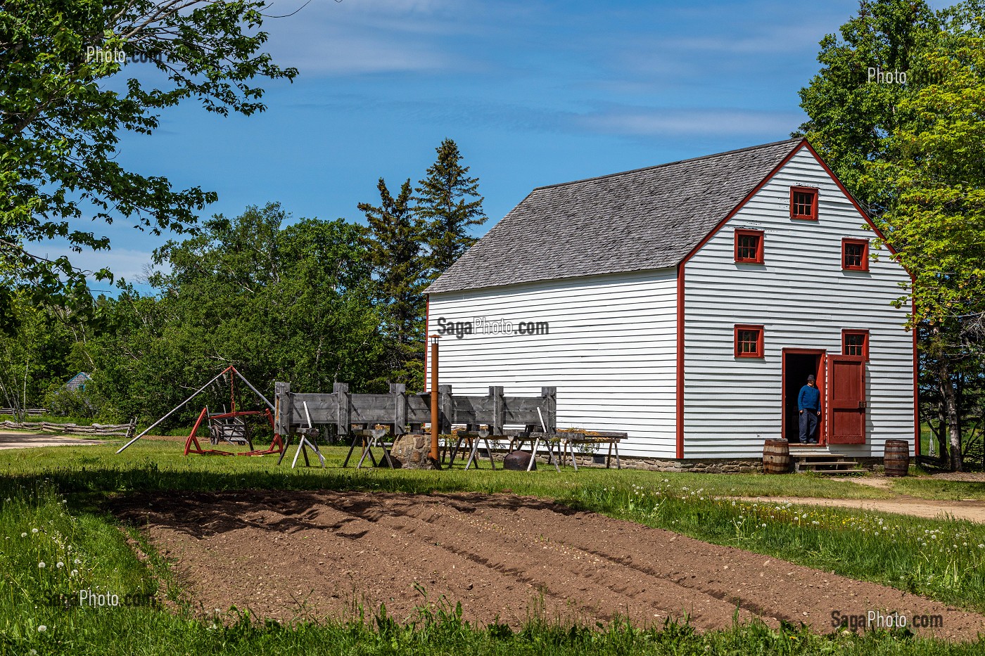 ENTREPOT ROBIN DE 1855, VILLAGE HISTORIQUE ACADIEN, BERTRAND, NOUVEAU-BRUNSWICK, CANADA, AMERIQUE DU NORD 