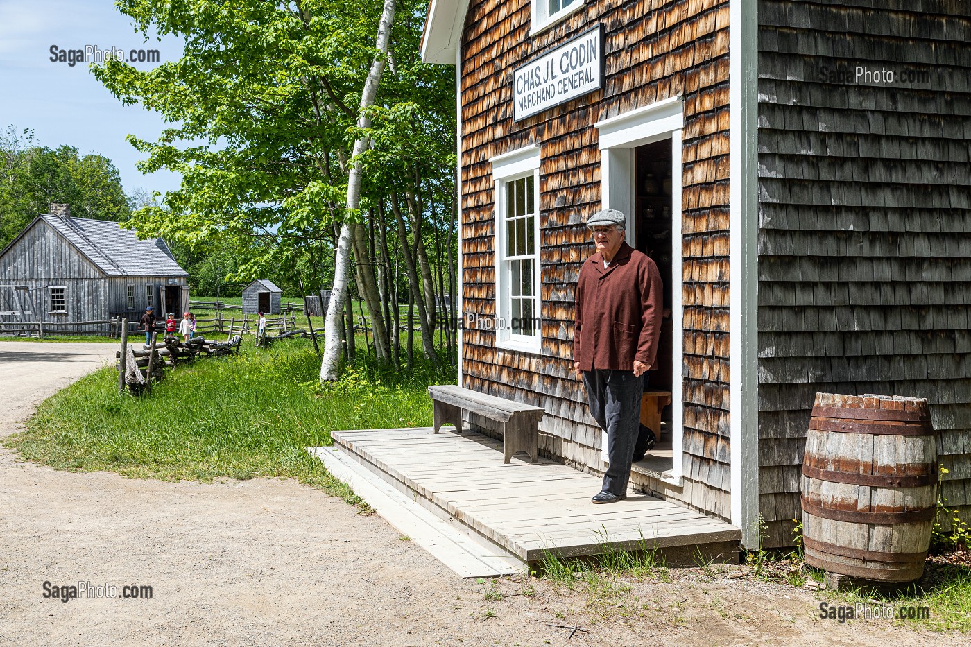 MAGASIN GENERAL J.L. GODIN DE 1889, VILLAGE HISTORIQUE ACADIEN, BERTRAND, NOUVEAU-BRUNSWICK, CANADA, AMERIQUE DU NORD 