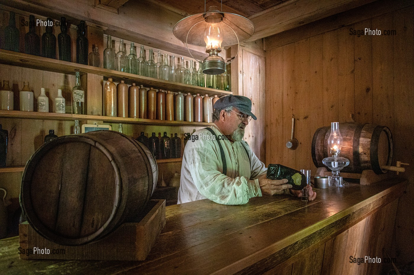 LA TAVERNE DE 1861, VILLAGE HISTORIQUE ACADIEN, BERTRAND, NOUVEAU-BRUNSWICK, CANADA, AMERIQUE DU NORD 