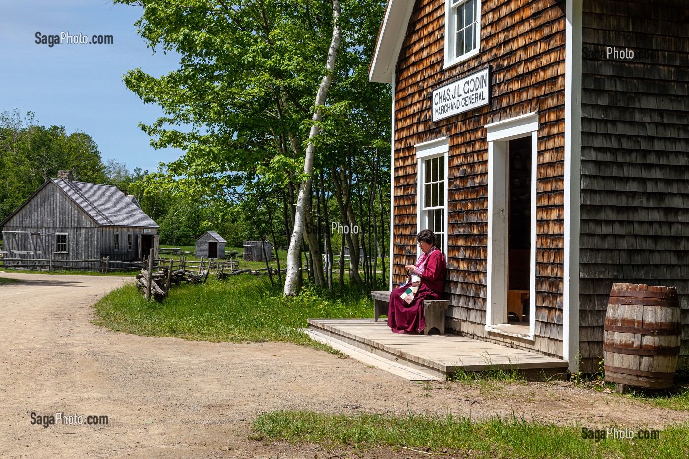 MAGASIN GENERAL J.L. GODIN DE 1889, VILLAGE HISTORIQUE ACADIEN, BERTRAND, NOUVEAU-BRUNSWICK, CANADA, AMERIQUE DU NORD 