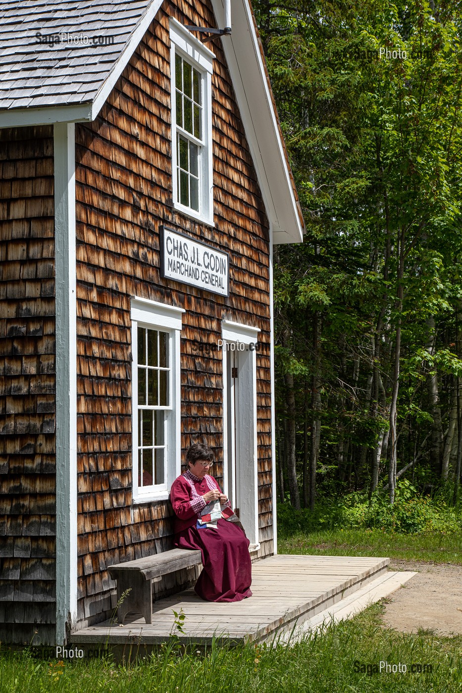 MAGASIN GENERAL J.L. GODIN DE 1889, VILLAGE HISTORIQUE ACADIEN, BERTRAND, NOUVEAU-BRUNSWICK, CANADA, AMERIQUE DU NORD 