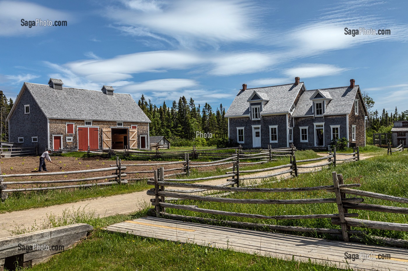 FERME ET MAISON CHIASSON DE 1920, VILLAGE HISTORIQUE ACADIEN, BERTRAND, NOUVEAU-BRUNSWICK, CANADA, AMERIQUE DU NORD 