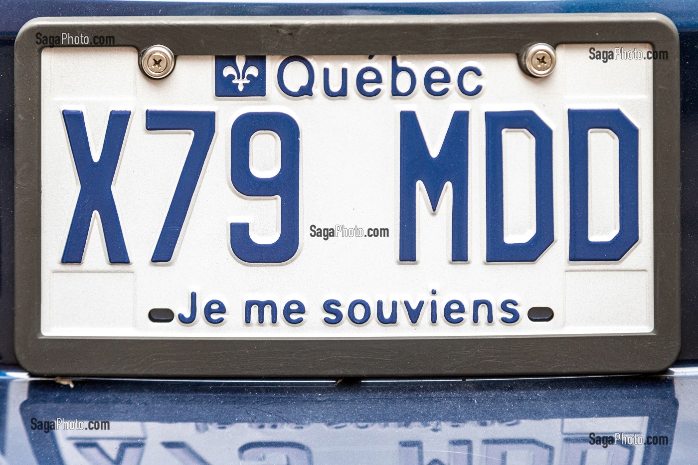 PLAQUE D'IMMATRICULATION DE VOITURE, JE ME SOUVIENS, DEVISE DU QUEBEC, CANADA 