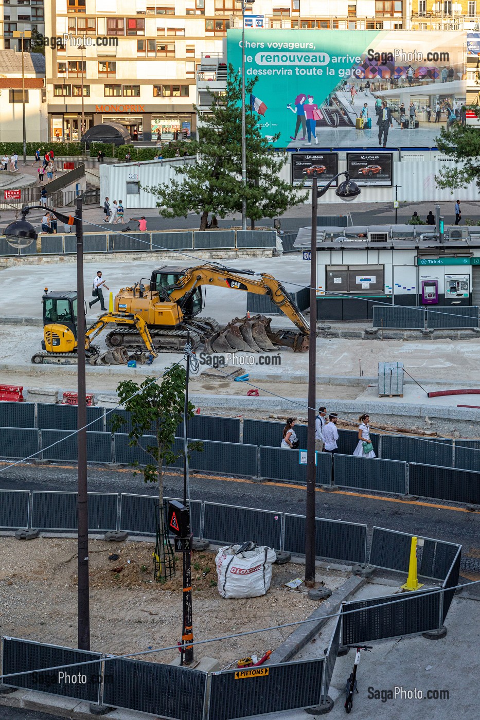 LES GRANDS TRAVAUX DU QUARTIER DE LA TOUR MONTPARNASSE, 15 EME ARRONDISSEMENT, PARIS, FRANCE 