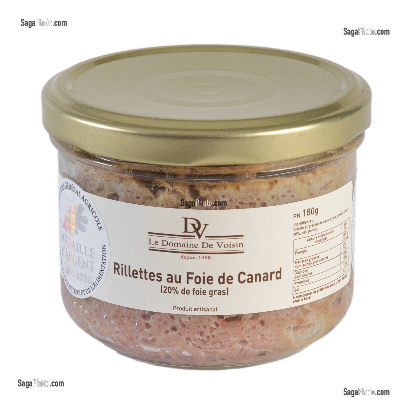 RILLETTES AU FOIE GRAS DE CANARD, BOUTIQUE A LA FERME, PRODUCTEUR DE FOIE GRAS ET DE CONSERVES A BASE DE CANARD, DOMAINE DE VOISIN, TILLAY-LE-PENEUX, EURE-ET-LOIR, FRANCE 