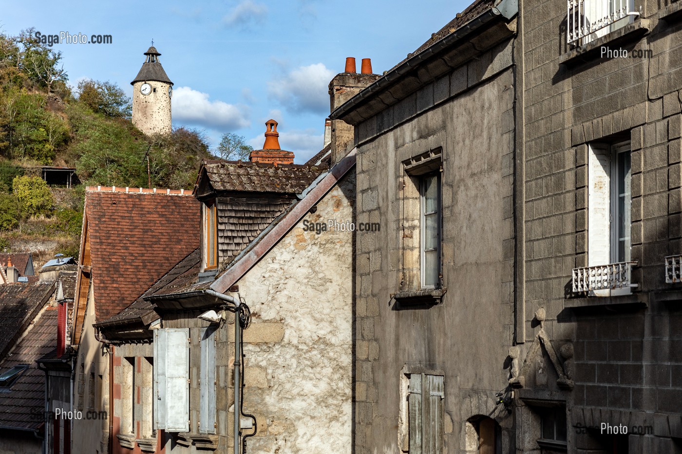 CENTRE ANCIEN DE LA VILLE D'AUBUSSON, CREUSE, FRANCE 