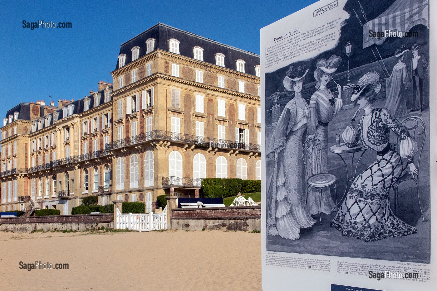 HOTEL DES ROCHES NOIRES OU SEJOURNA MARGUERITE DURAS, CLAUDE MONET, MARCEL PROUST, TROUVILLE-SUR-MER, NORMANDIE, FRANCE 