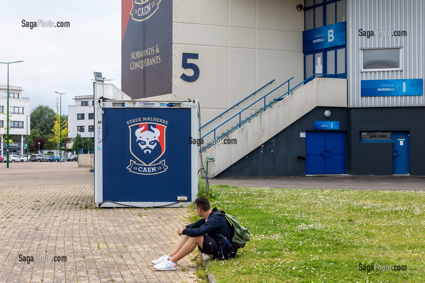 TRIBUNE BORRELLI DU STADE MALHERBE STADE MICHEL D'ORNANO, CAEN, CALVADOS, NORMANDIE, FRANCE 