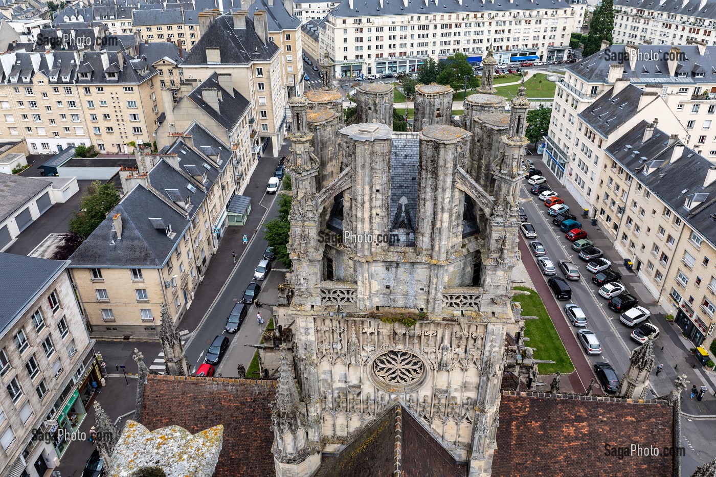 TOUR LANTERNE INACHEVEE DE L'EGLISE SAINT-JEAN, CAEN, CALVADOS, NORMANDIE, FRANCE 