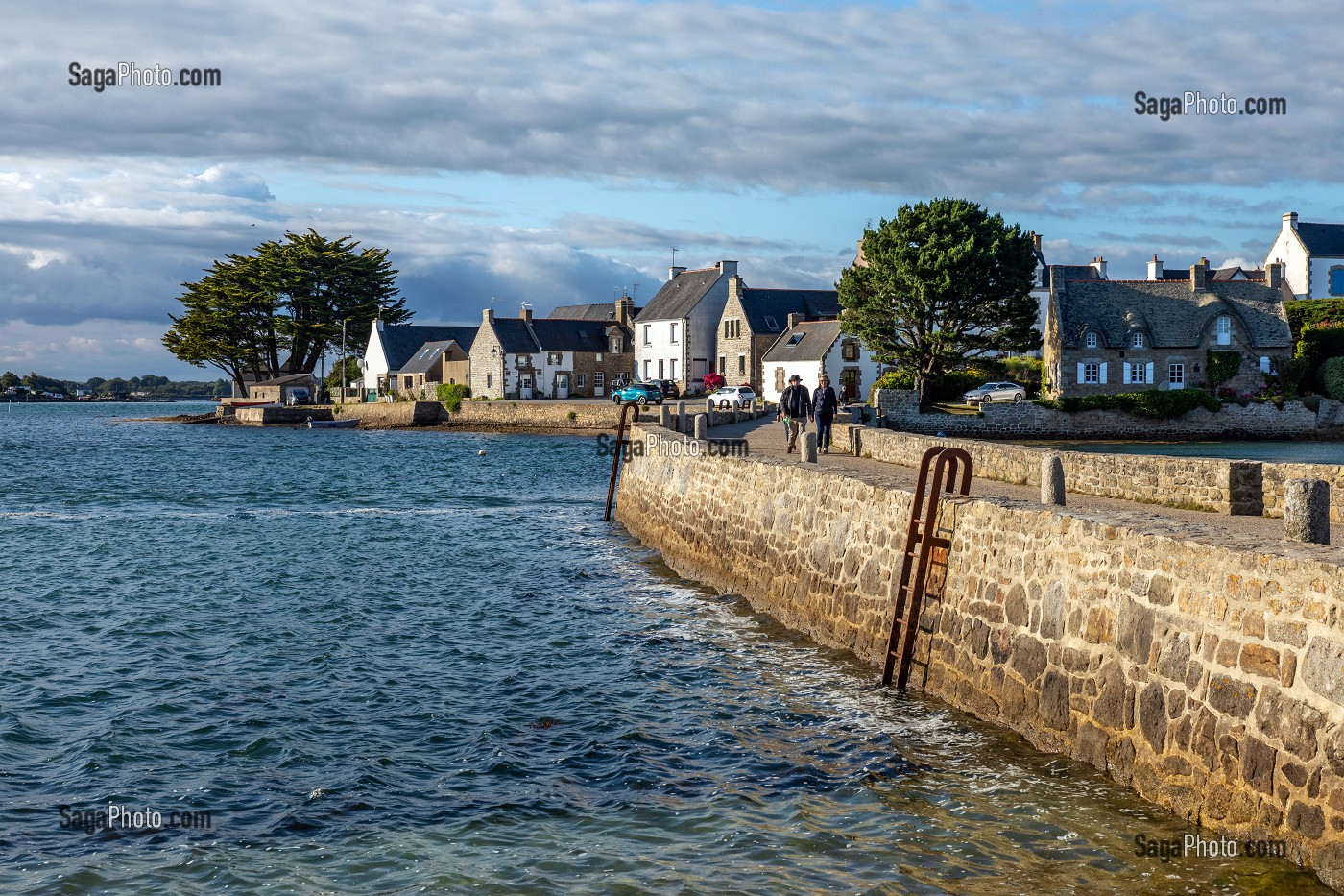 LE PONT ET L'ILE DE SAINT-CADO, BELZ, MORBIHAN, BRETAGNE, FRANCE 