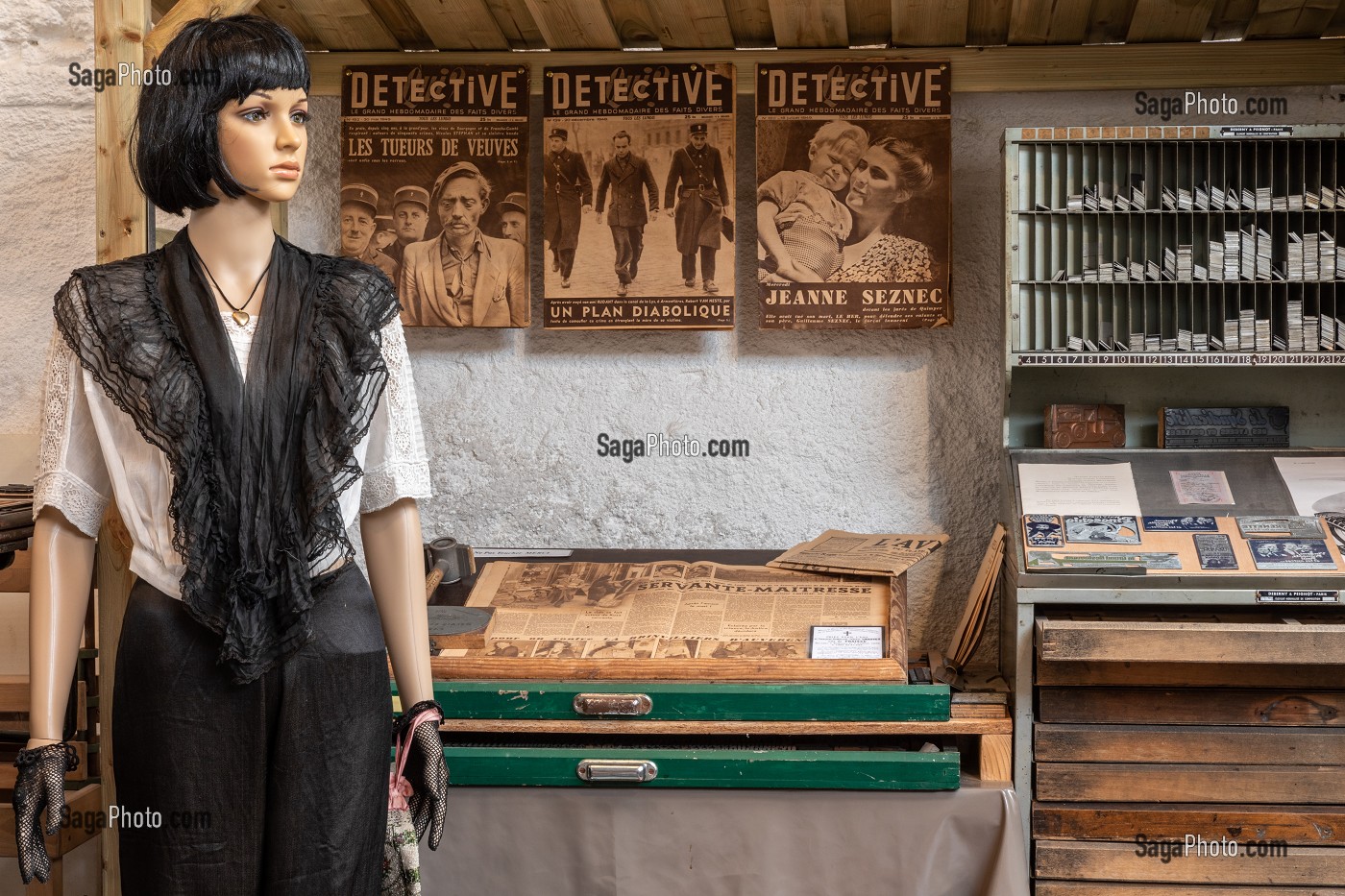 L'IMPRIMERIE ET LA REPRODUCTION, MUSEE VIE ET VIEUX METIERS D'AUTREFOIS, BRETEUIL, EURE, NORMANDIE, FRANCE 