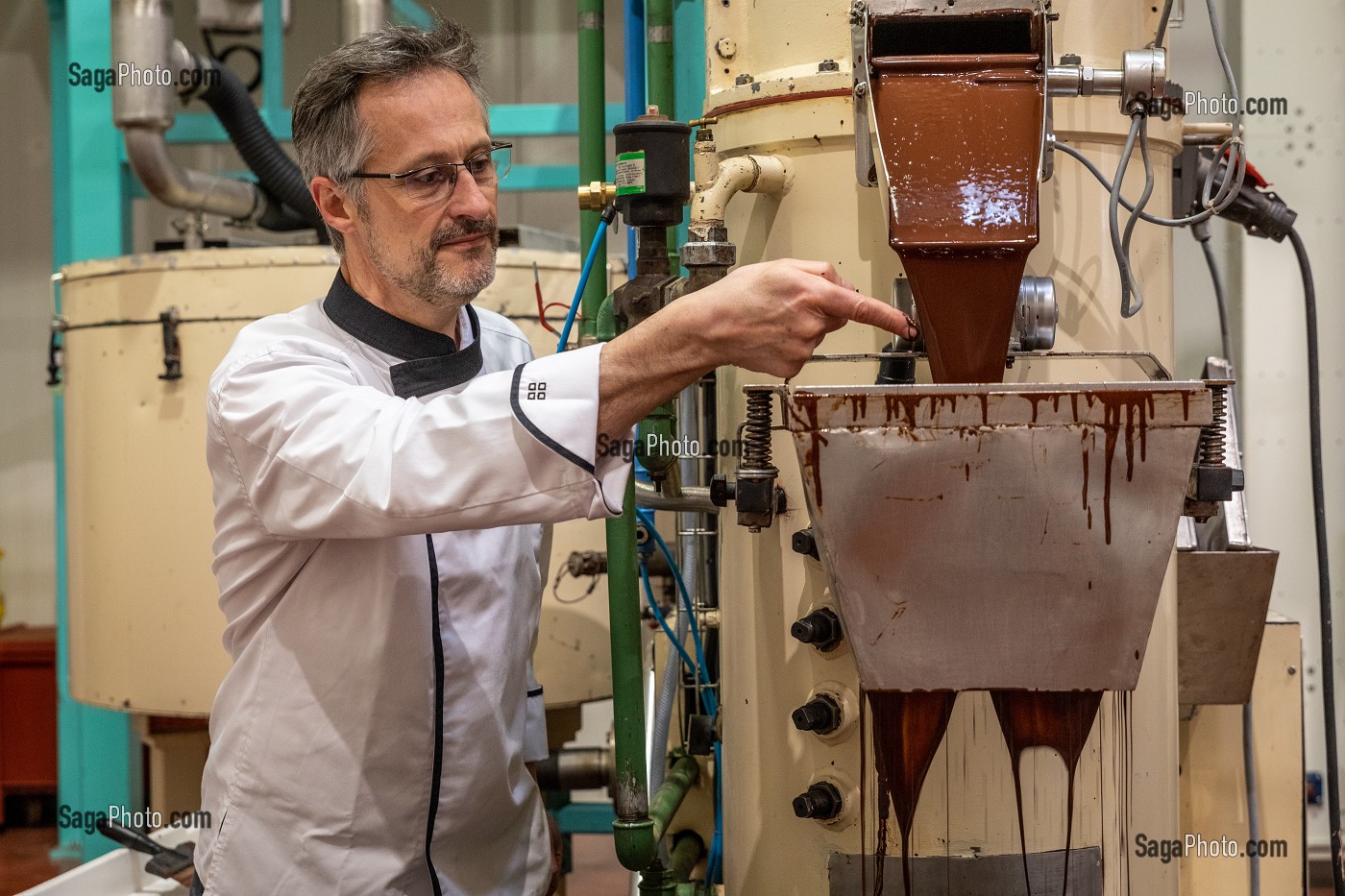 MARC CLUIZEL, DIRECTEUR DE CHOCOLATERIE CLUIZEL, DAMVILLE, MESNIL-SUR-ITON, EURE, NORMANDIE, FRANCE 