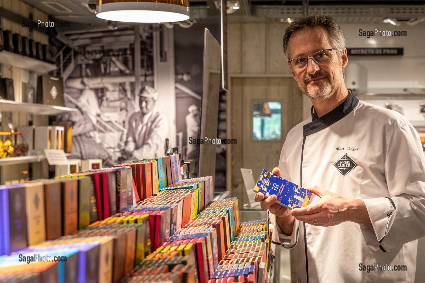 MARC CLUIZEL, DIRECTEUR DE CHOCOLATERIE CLUIZEL, DAMVILLE, MESNIL-SUR-ITON, EURE, NORMANDIE, FRANCE 