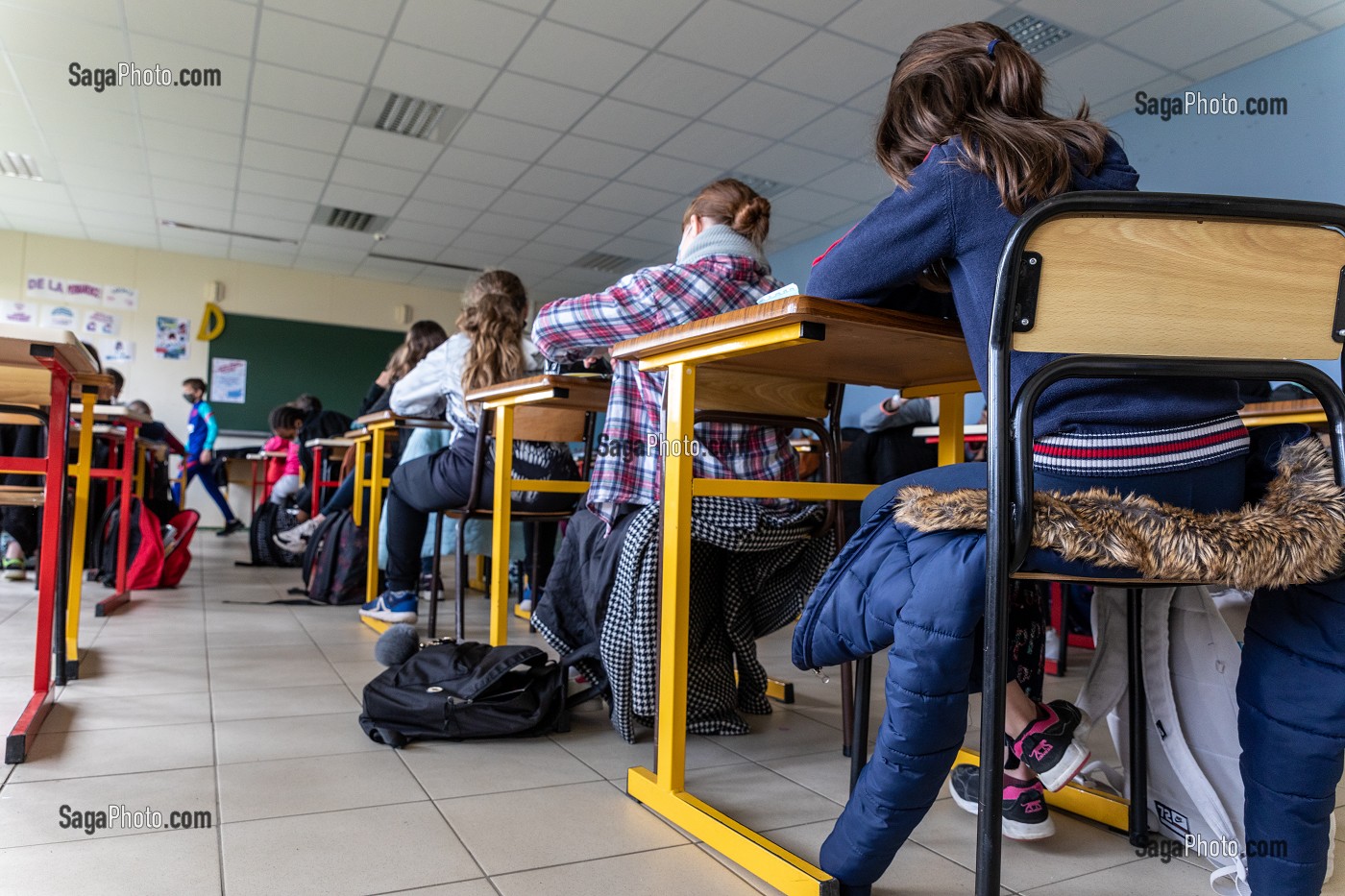 SALLE D'ETUDES, COLLEGE DE RUGLES, RUGLES, EURE, NORMANDIE, FRANCE 