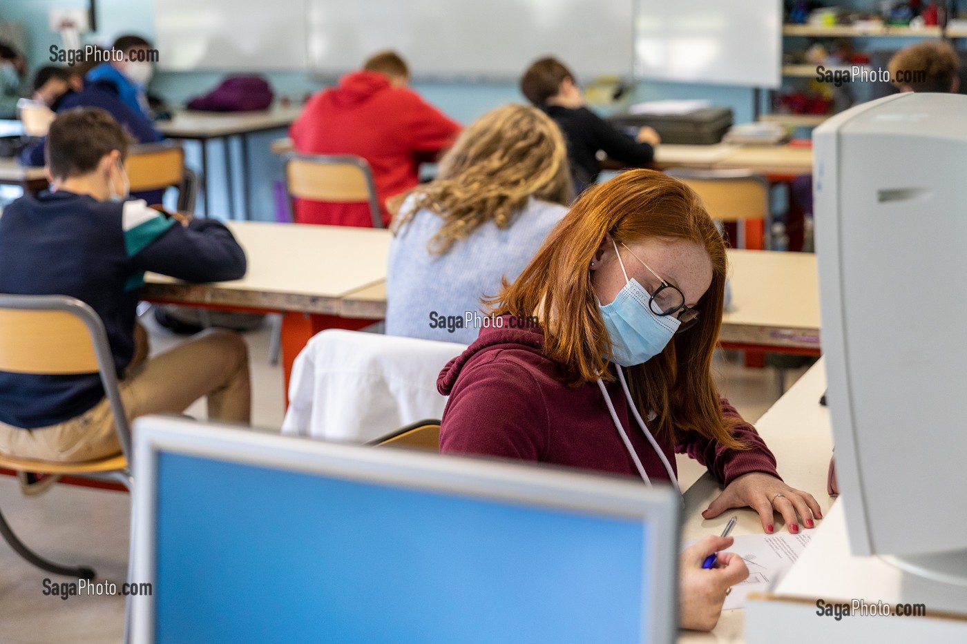 SALLE DE TECHNOLOGIE, COLLEGE DE RUGLES, RUGLES, EURE, NORMANDIE, FRANCE 