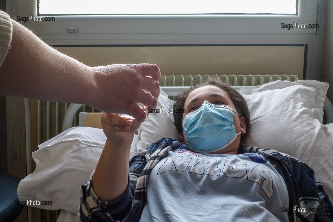 ELEVES MALADE A L'INFIRMERIE DU COLLEGE DE RUGLES, RUGLES, EURE, NORMANDIE, FRANCE 